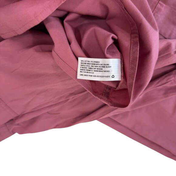 A New Day Womens Long-Sleeve Button-Down Shirt Size L Cotton Blend Rose Pink - Picture 10 of 10